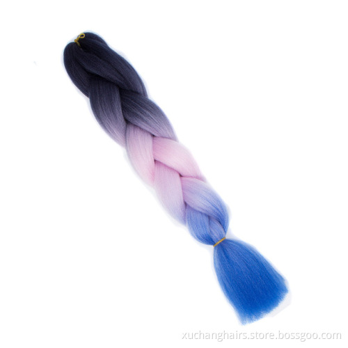Wholesale colorful cheap jumbo Hair Synthetic Braid Hair Extensions